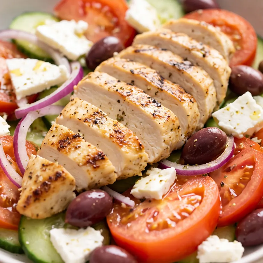 Kreeka salat grillitud kanaga